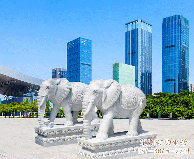 福州公石雕刻的大象