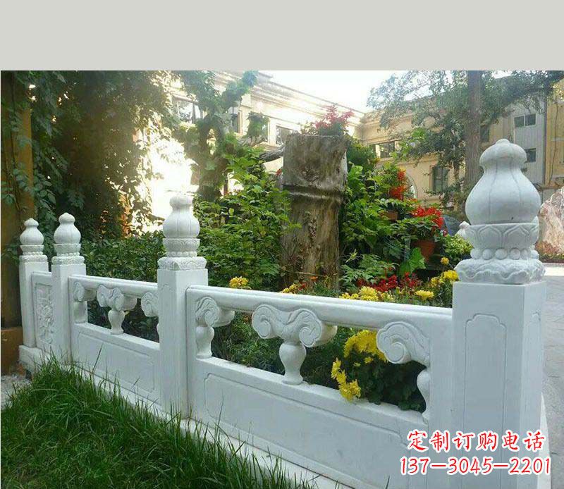 福州别墅汉白玉栏板景观石雕