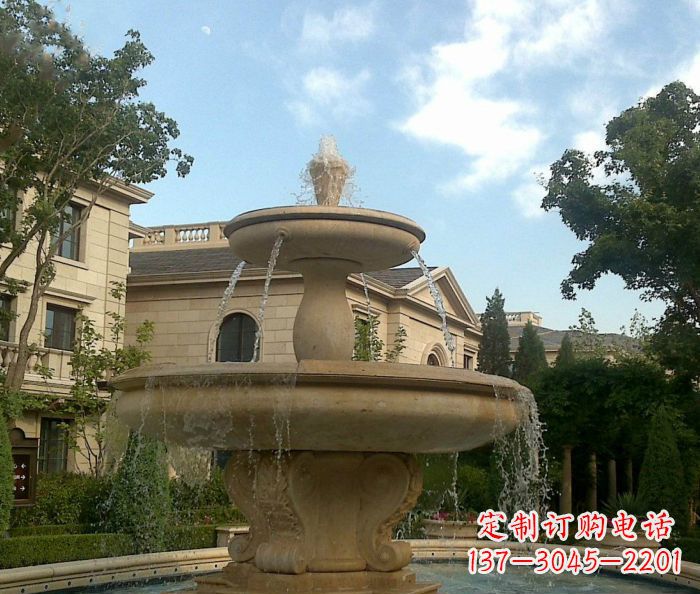 福州别墅景观大理石喷泉雕塑