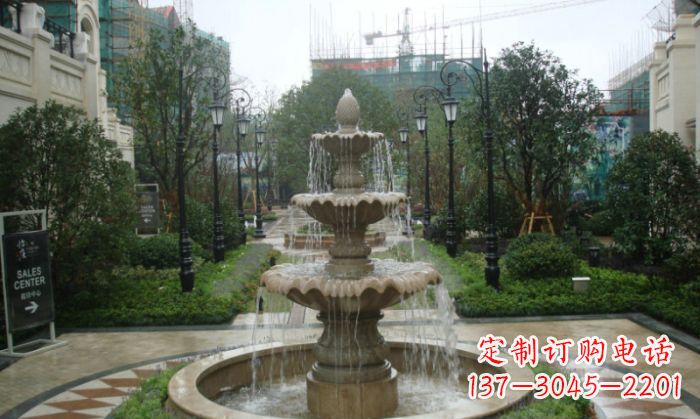 福州别墅景观大型喷泉石雕 (2)