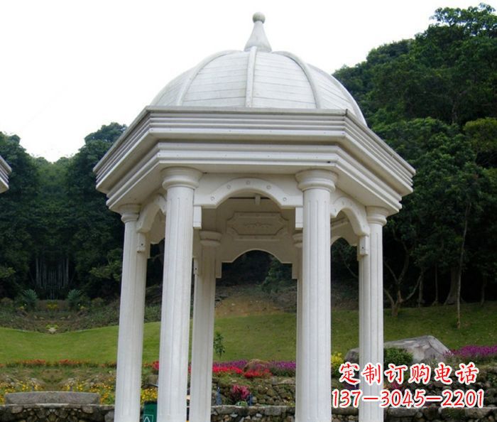 福州别墅景观欧式石雕凉亭 (2)