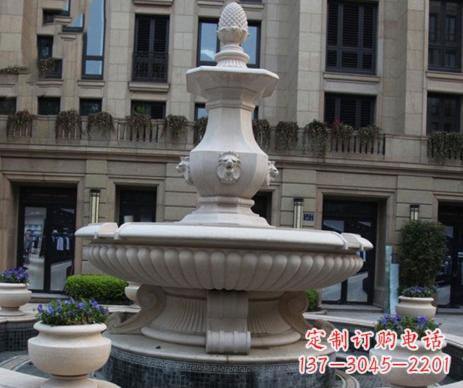 福州别墅景观石雕大理石喷泉