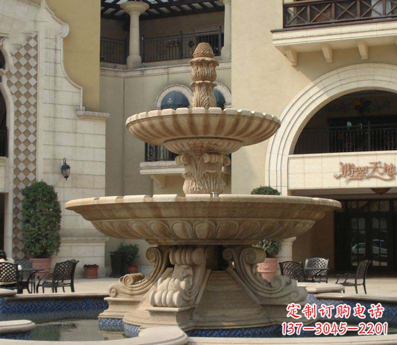 福州别墅景观石雕大型喷泉雕塑 (2)