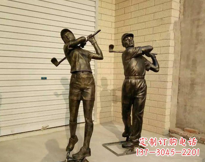 福州玻璃钢仿铜打高尔夫人物
