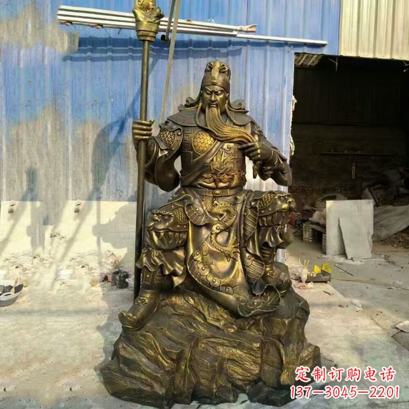 福州玻璃钢仿铜关羽雕塑
