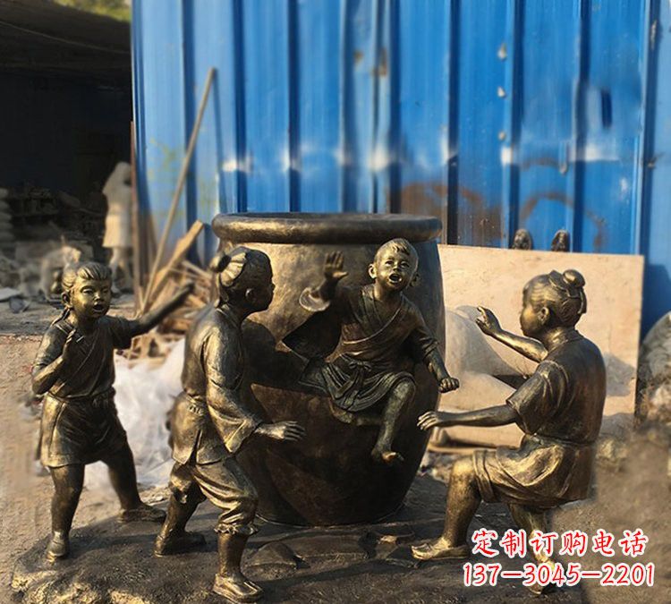 福州司马光雕塑以玻璃钢仿铜创作