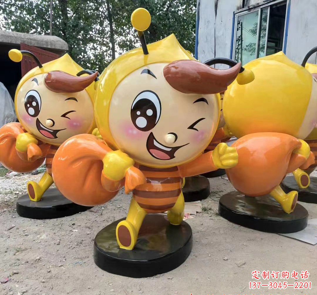 福州玻璃钢卡通蜜蜂雕塑 (2)