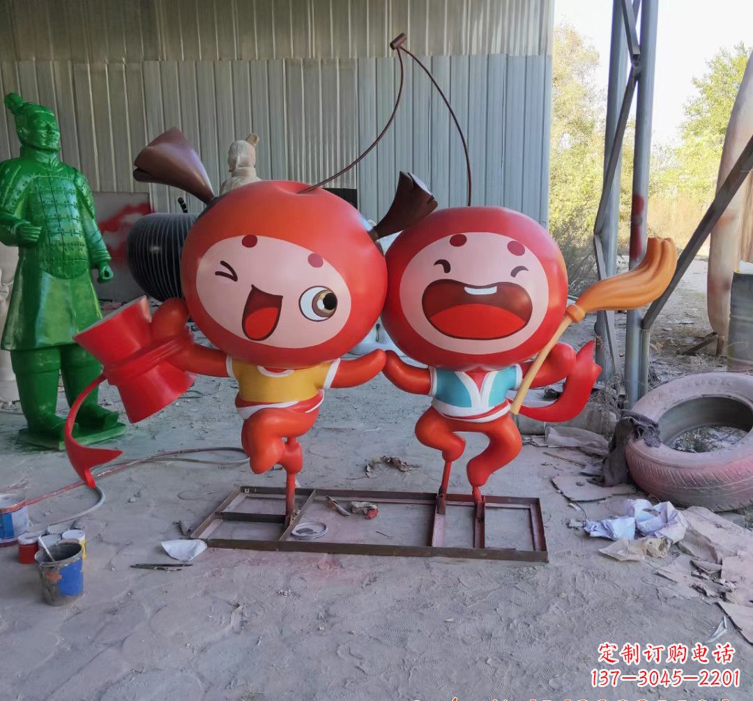 福州精致的玻璃钢苹果雕塑