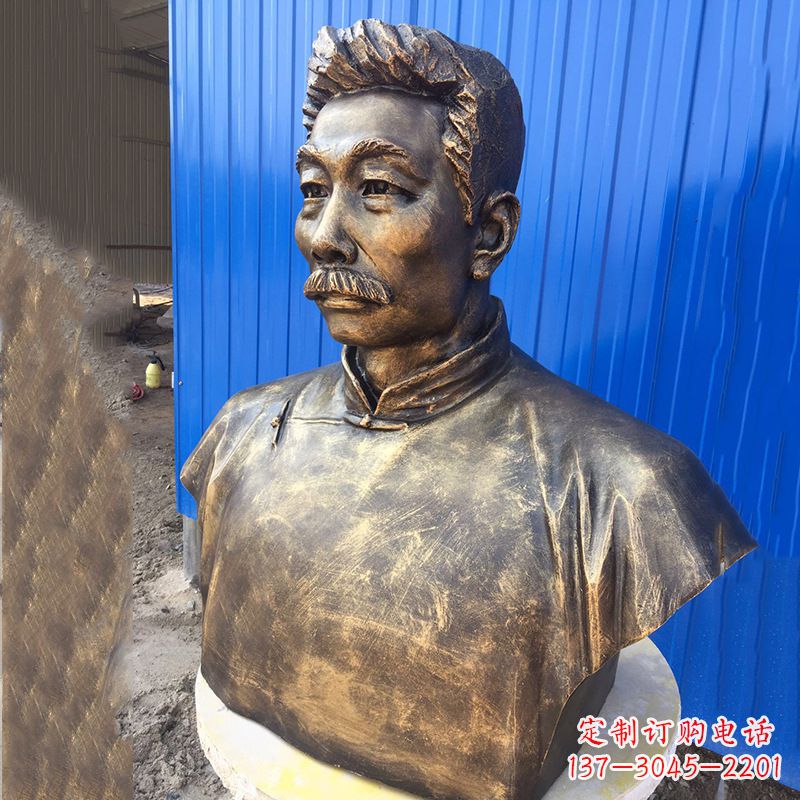 福州玻璃钢名人头像鲁迅先生
