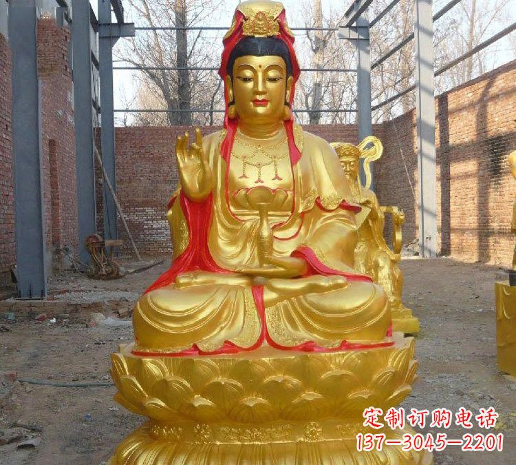 福州玻璃钢金观音菩萨雕塑