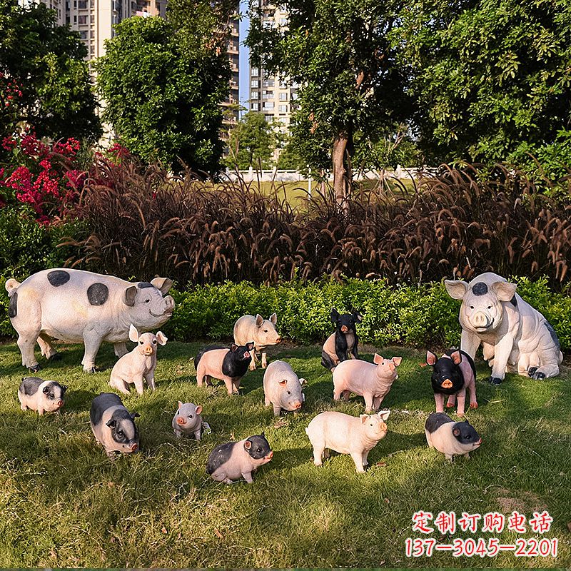 福州玻璃钢树脂仿真动物雕塑——公园农家院精美装饰