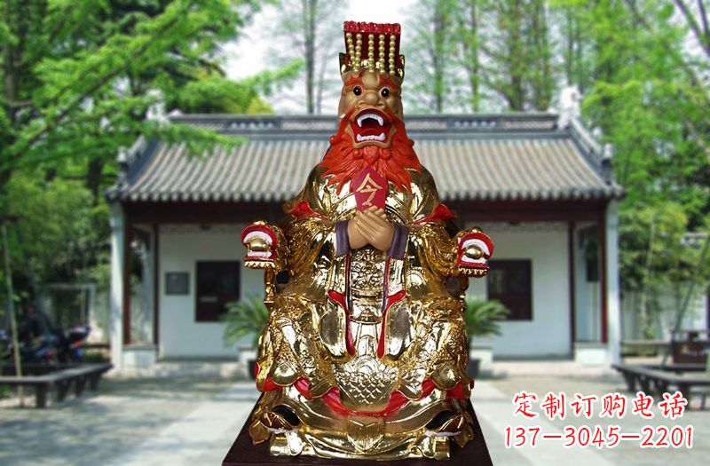 福州玻璃钢制作的金龙王雕塑