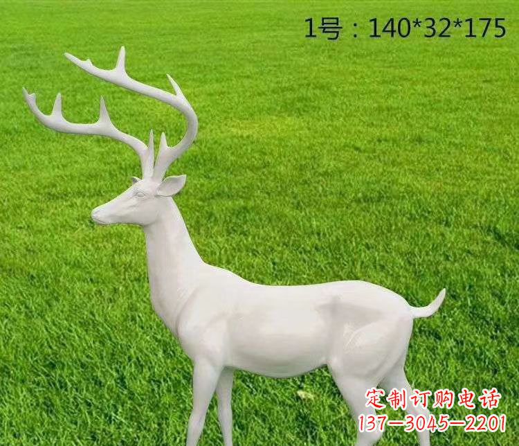 福州玻璃钢小鹿古朴清新的动物雕塑