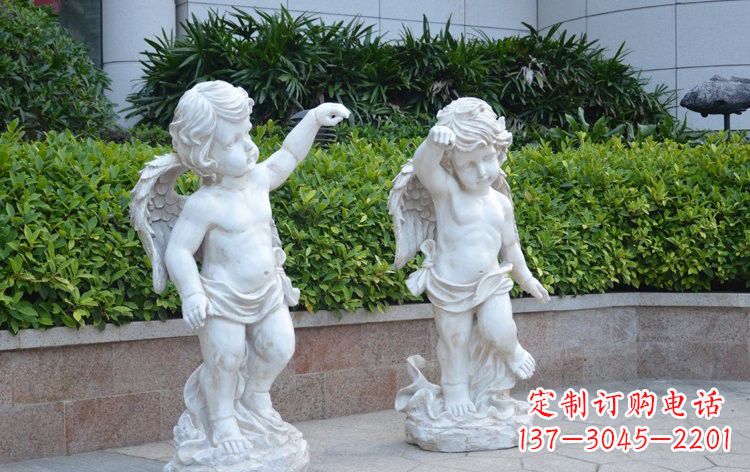 福州玻璃钢小天使雕塑 西方人物雕塑