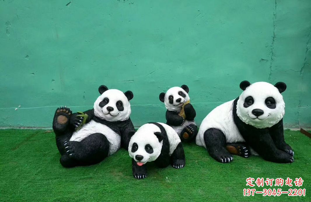福州玻璃钢熊猫动物雕塑