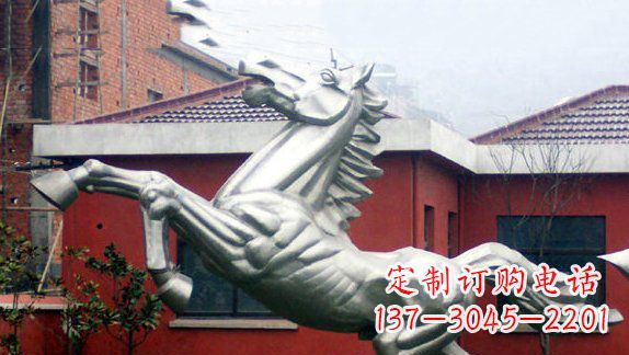 福州不锈钢奔马雕塑 (2)