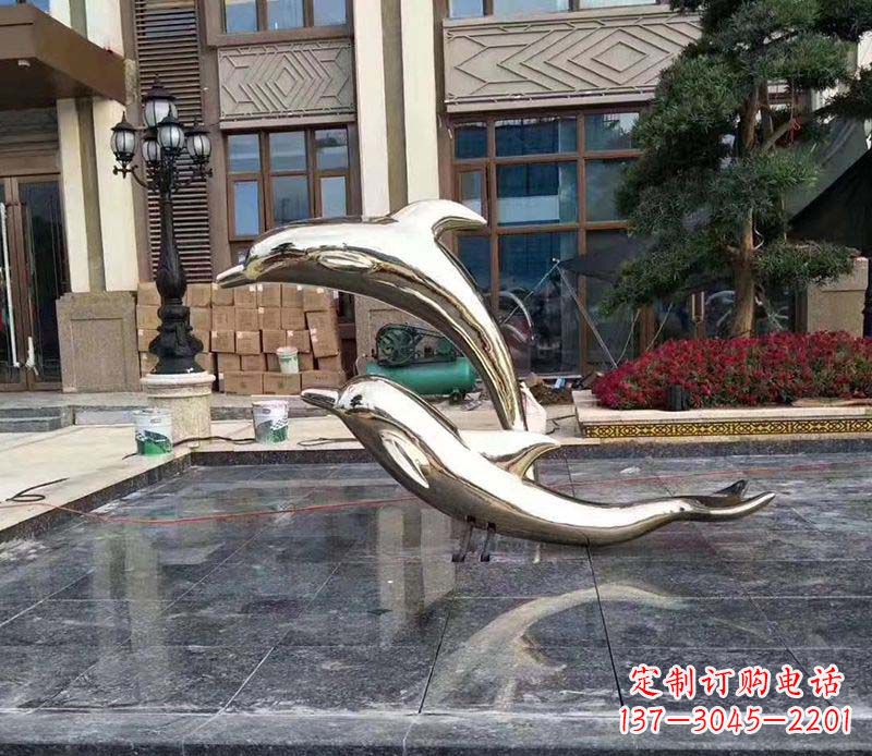 福州不锈钢海豚雕塑——美丽的艺术礼物