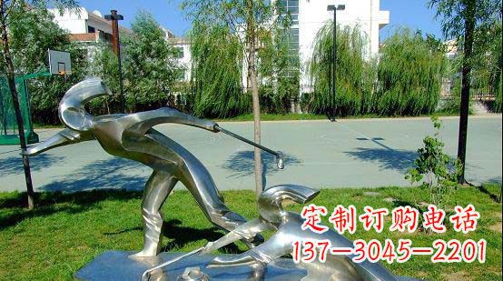 福州不锈钢冰壶运动雕塑