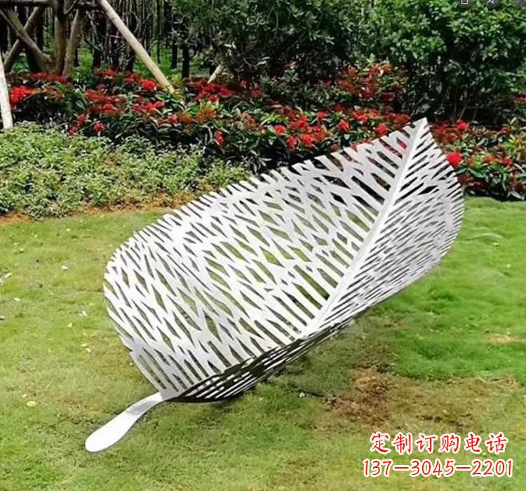 福州不锈钢草坪树叶雕塑