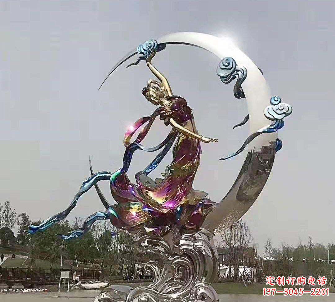 福州不锈钢嫦娥奔月造型雕塑