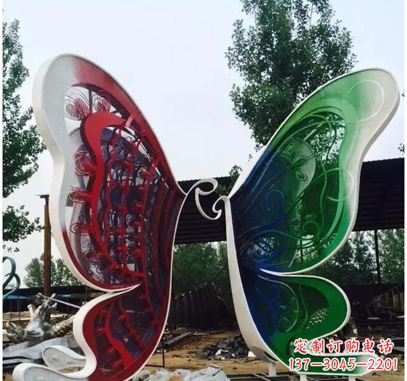 福州不锈钢城市彩色蝴蝶雕塑