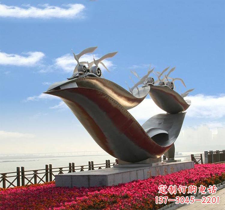 福州海鸥雕塑——点缀不锈钢城市
