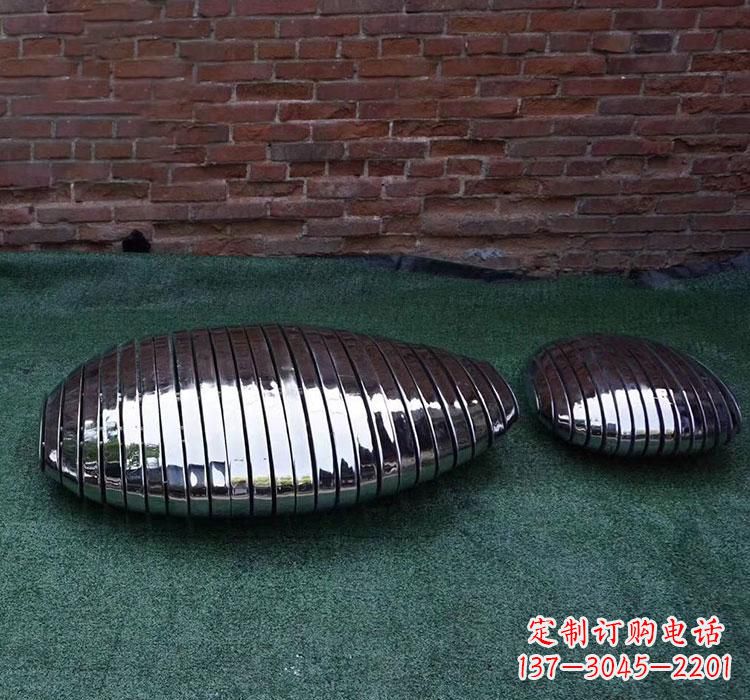 福州不锈钢城市镜面鹅卵石雕塑
