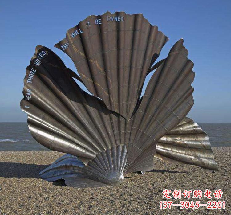 福州不锈钢城市的扇贝雕塑——一座海洋文化的象征