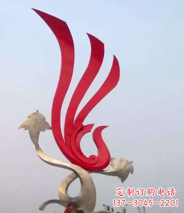 福州不锈钢城市的凤凰雕塑