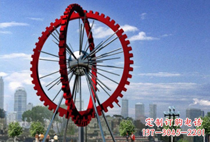 福州不锈钢摩天轮雕塑美丽的景观