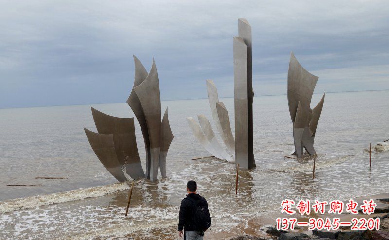 福州不锈钢船帆海边景观雕塑