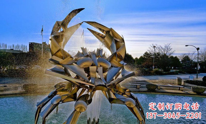 福州精美不锈钢螃蟹雕塑