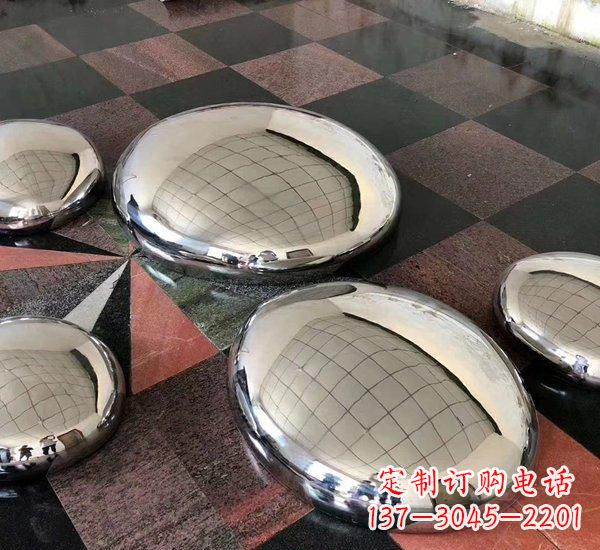 福州精致的不锈钢鹅卵石雕塑