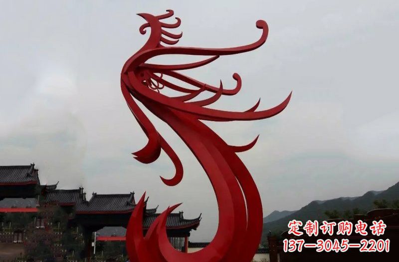 福州精美不锈钢凤凰雕塑