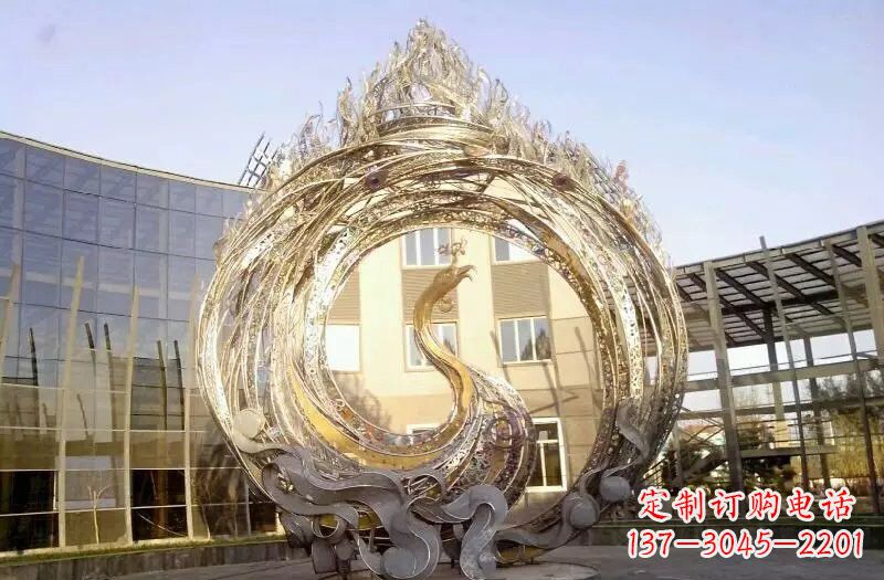 福州不锈钢凤凰涅槃雕塑