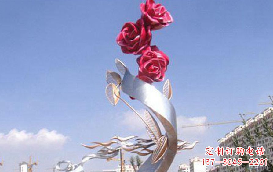 福州精美不锈钢玫瑰雕塑