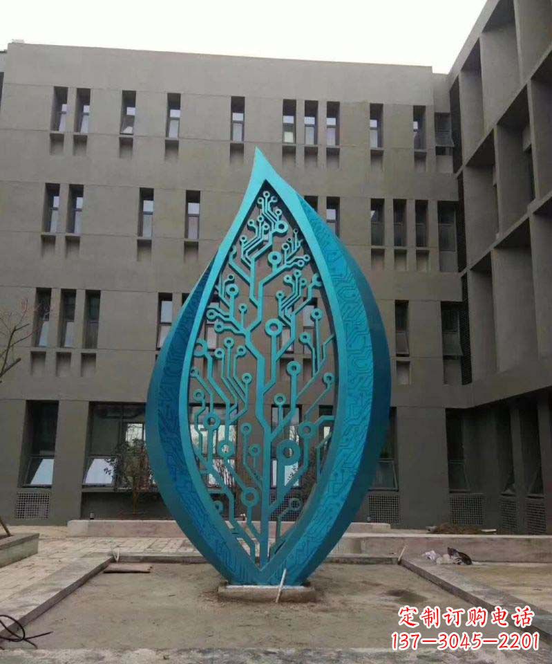 福州不锈钢树叶雕塑精美的艺术品