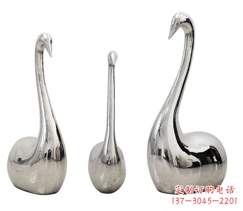 福州精美不锈钢天鹅雕塑