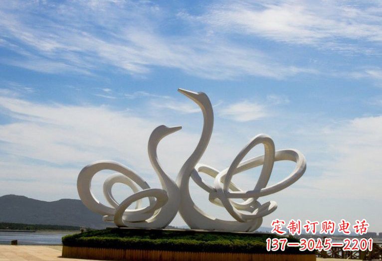 福州不锈钢制天鹅雕塑