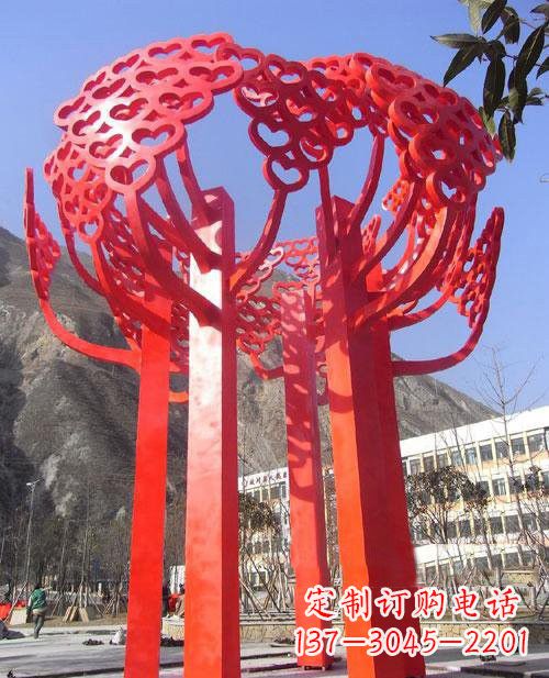 福州不锈钢树叶雕塑