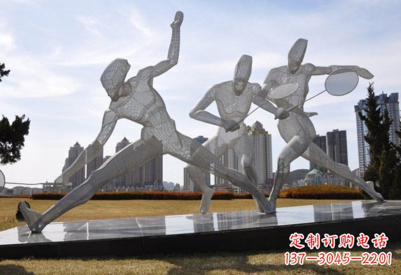 福州精致的不锈钢羽毛球雕塑
