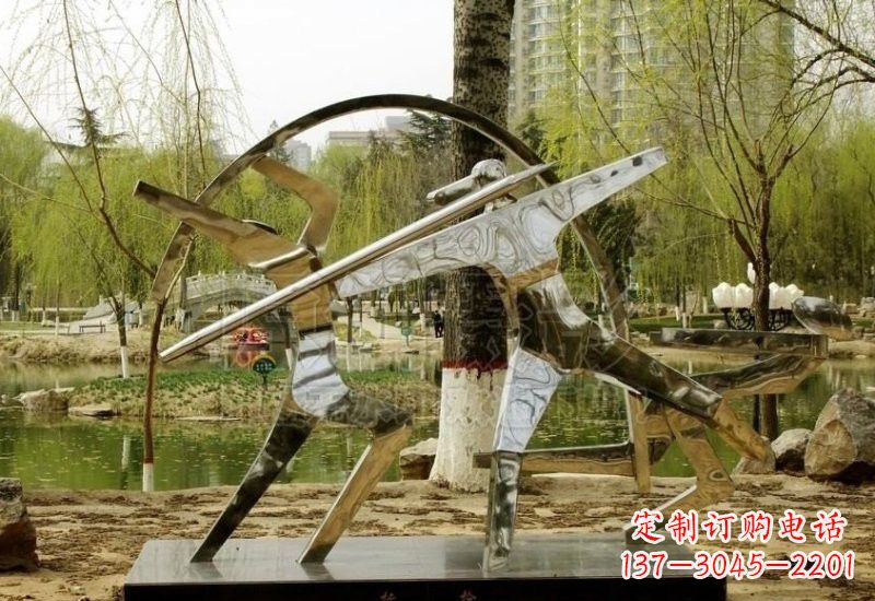 福州不锈钢运动员雕塑