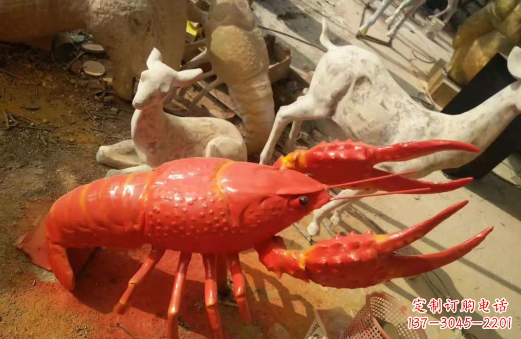 福州不锈钢大龙虾雕塑象征着力量与美丽
