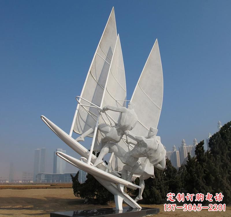 福州不锈钢大型帆船雕塑海洋精神的象征
