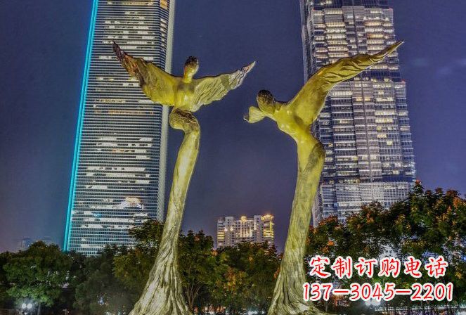福州不锈钢大型天使雕塑一种极具震撼力的艺术之作