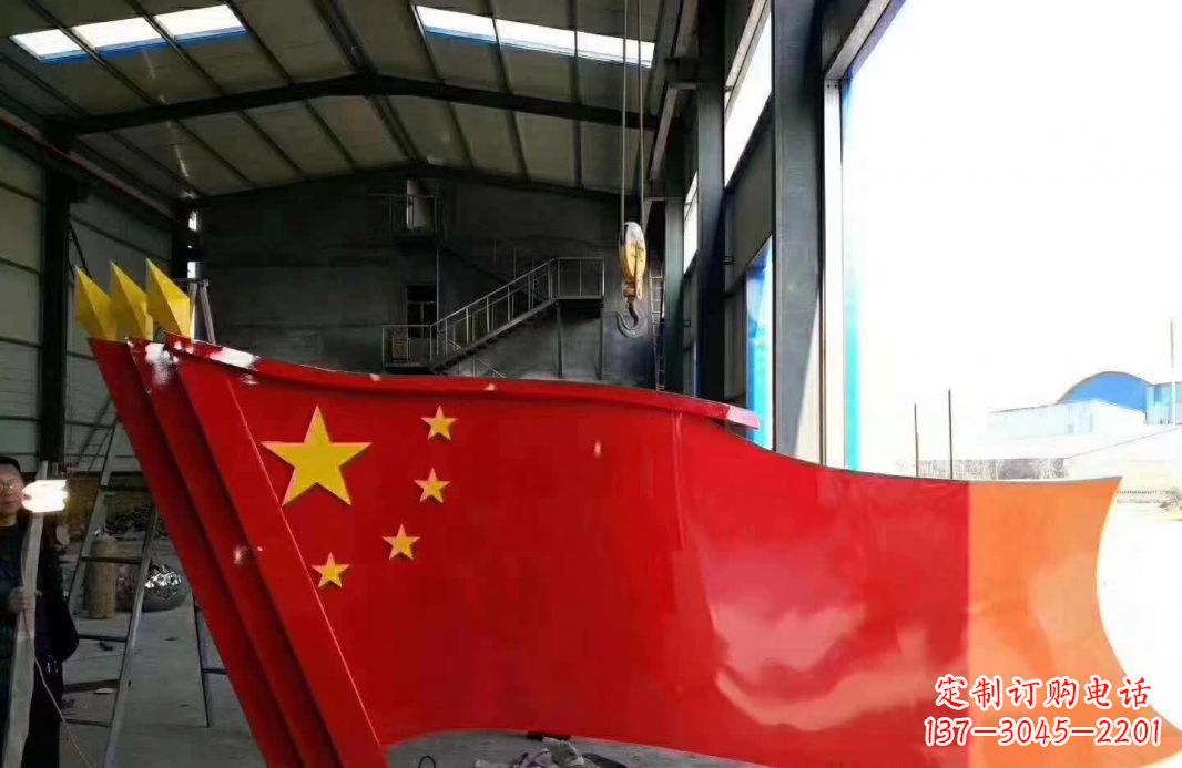 福州不锈钢党旗雕塑象征着中国共产党的伟大