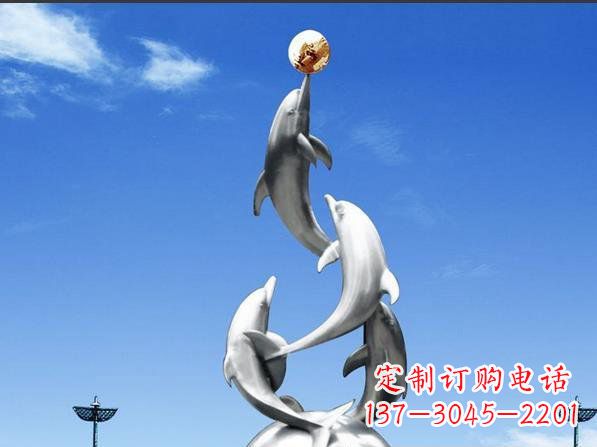 福州不锈钢海豚雕塑精致美观的艺术品