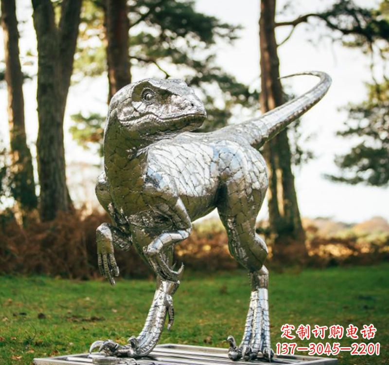 福州不锈钢恐龙雕塑一种古老灵动的艺术