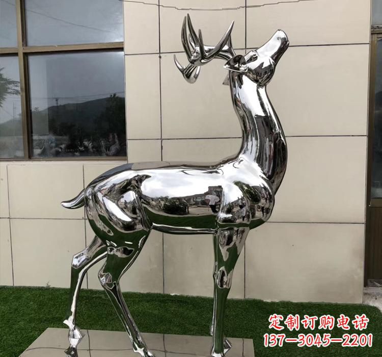 福州不锈钢动物梅花鹿雕塑美观耐用
