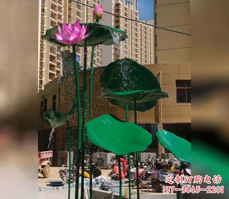 福州不锈钢仿真荷花雕塑